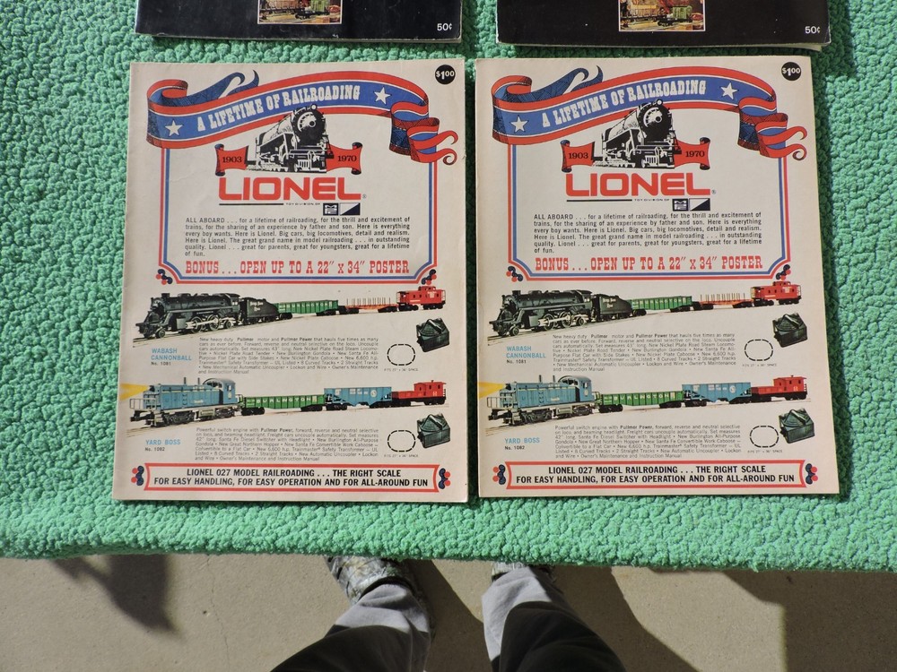 4) - 2) LIONEL 1971 CATALOGS & 2) 1970 POSTERS