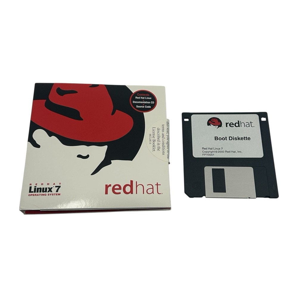 Red Hat Linux 7 Operating System (CD-ROM, 2000) Big Box CIB Complete Software