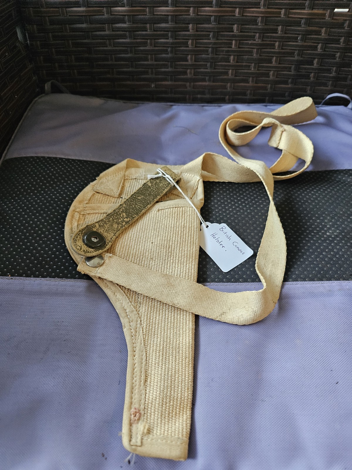 Vintage British holster Canvas Unknown Caliber Pre Owned Condition #11