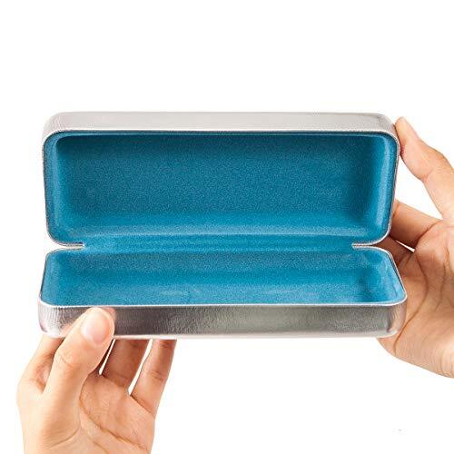 Large Sunglasses Case Eyeglasses Case - Hard Shell Large for sunglasses Silver