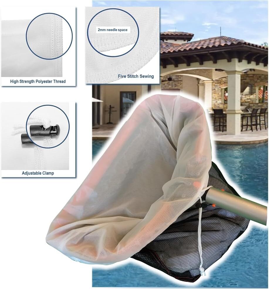 Ultra Fine Mesh Pool Skimmer Insert Collects Sand Pollen Tree Dust Tiny Bugs