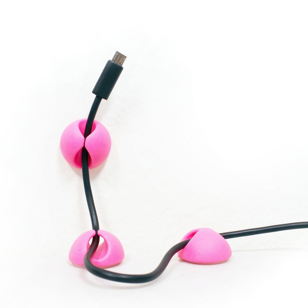 Rok Hardware Pink Cable Organizer Cord Management System, Multipurpose Clip