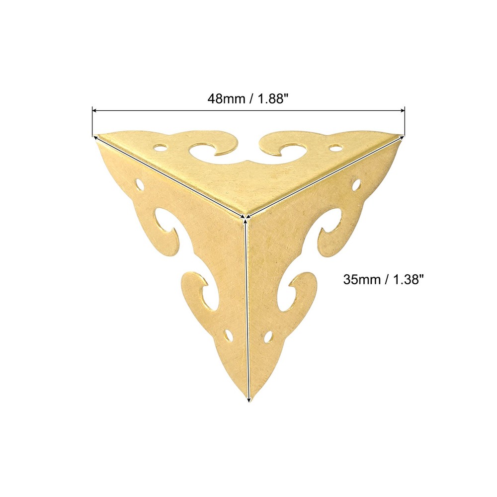 4 Pcs 35mm Decorative Box Corner Cover, Corner Protector, Gold