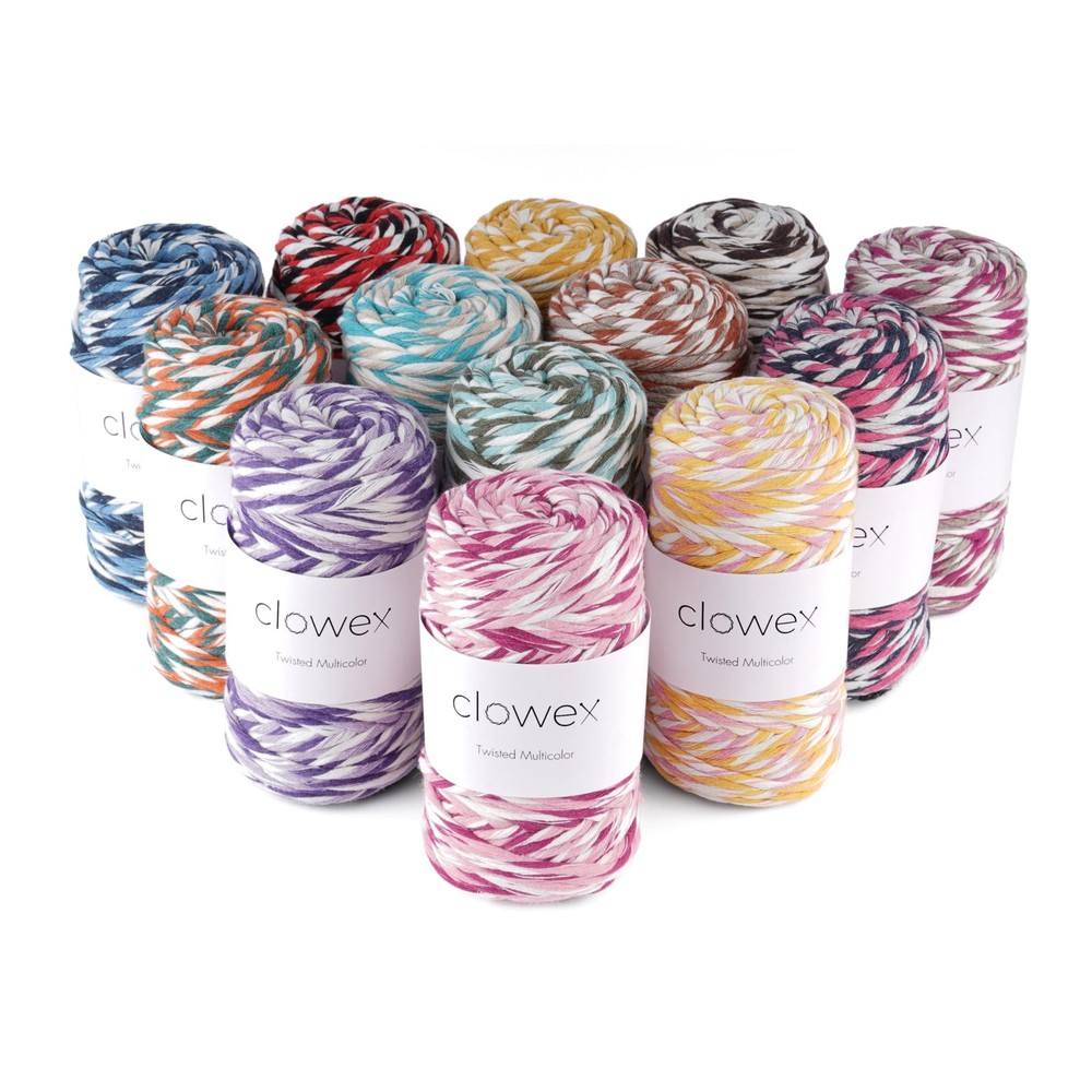 5mm Multicolored Cotton Combed Macrame String Rainbow Soft Variegated TM01
