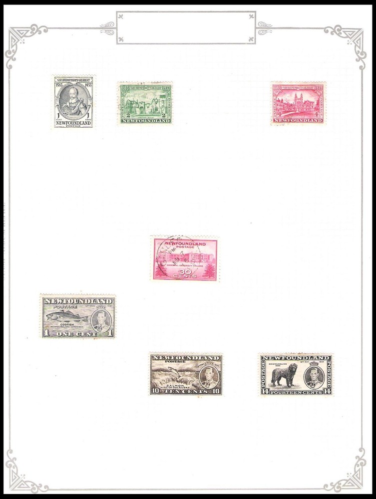 NEW FOUNDLAND MINT & USED COLLECTION ON 8 PAGES (M/U)