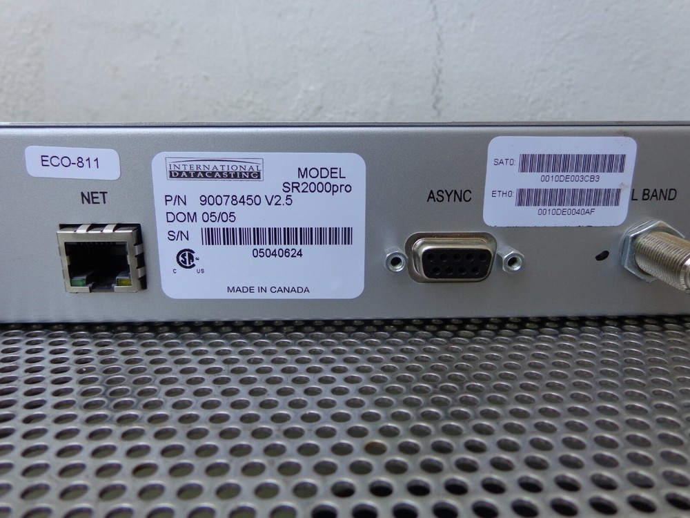 International Datacasting SR2000pro SuperFlex DVB Satellite Audio Appliance