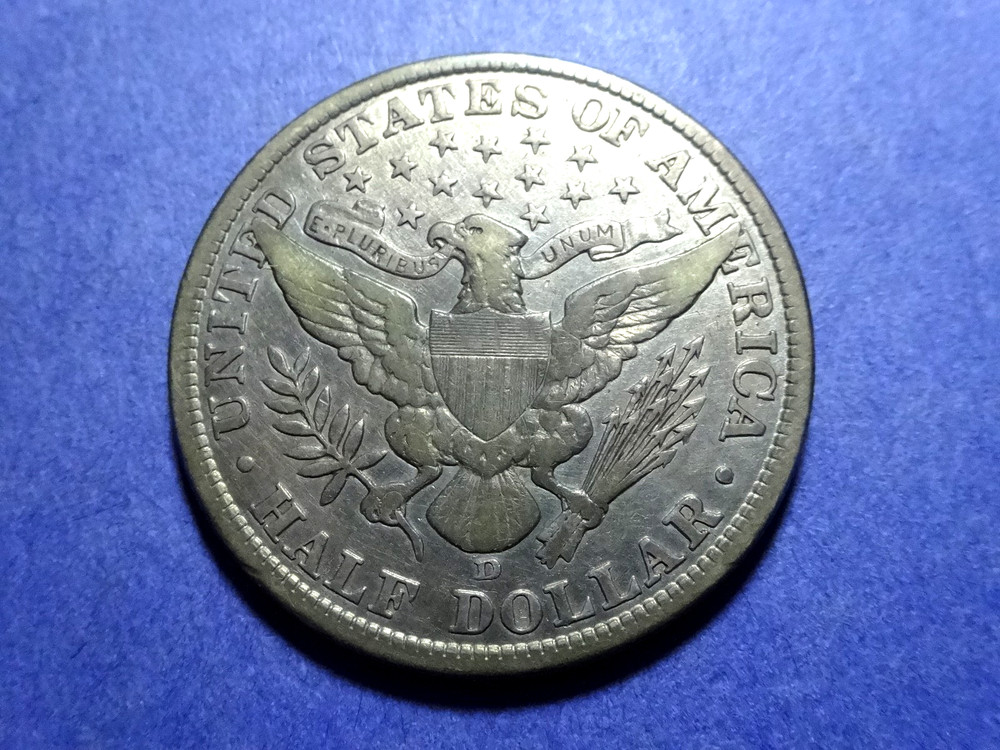 1907-D Barber Half VF