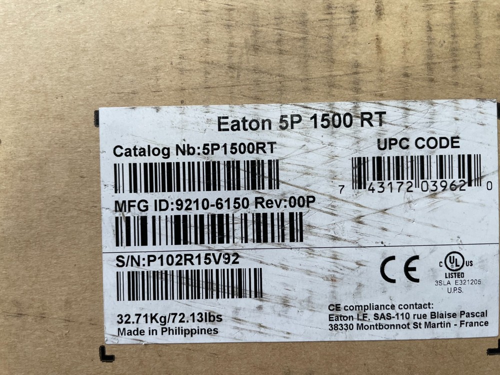 Eaton 5P 5P1500RT Line-interactive UPS