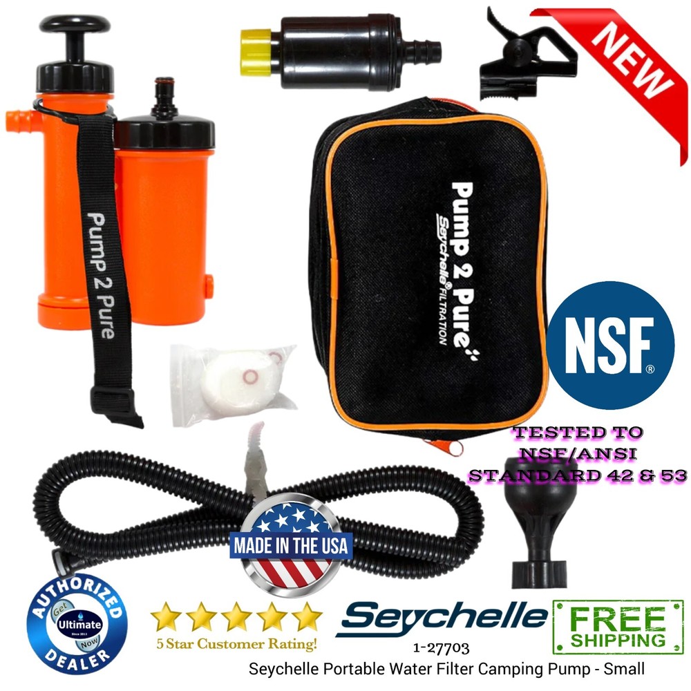 Seychelle Portable Water Filter Camping Pump - Small