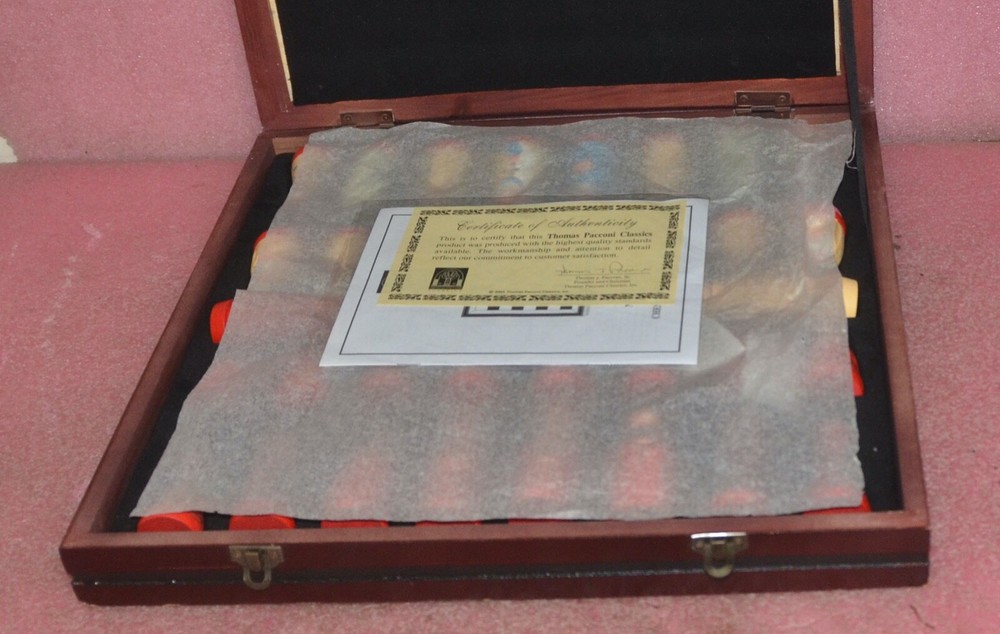 Vintage Thomas Pacconi Classics Christmas Chess Checkers Set.