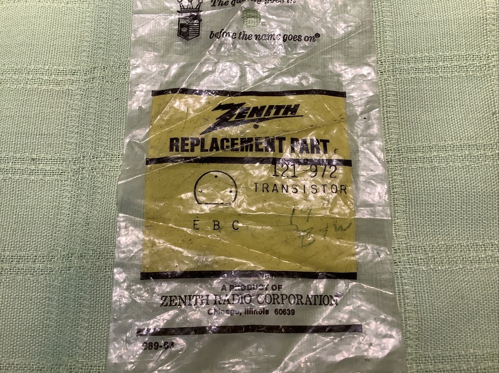 Zenith oem part #121-972 transistor