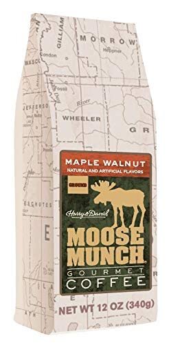 2 Pack - Moose Munch Maple Walnut FlavoredGround Coffee by Harry & David - 12 oz