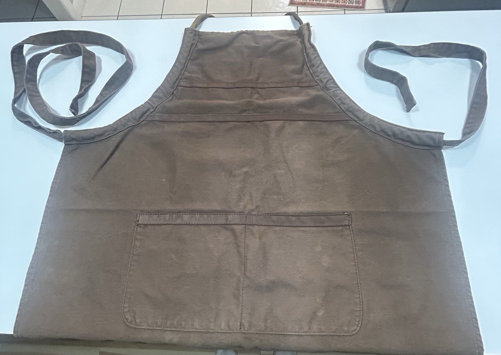 Work Apron Heavy Duty with Leather Trim for Men See Pics
