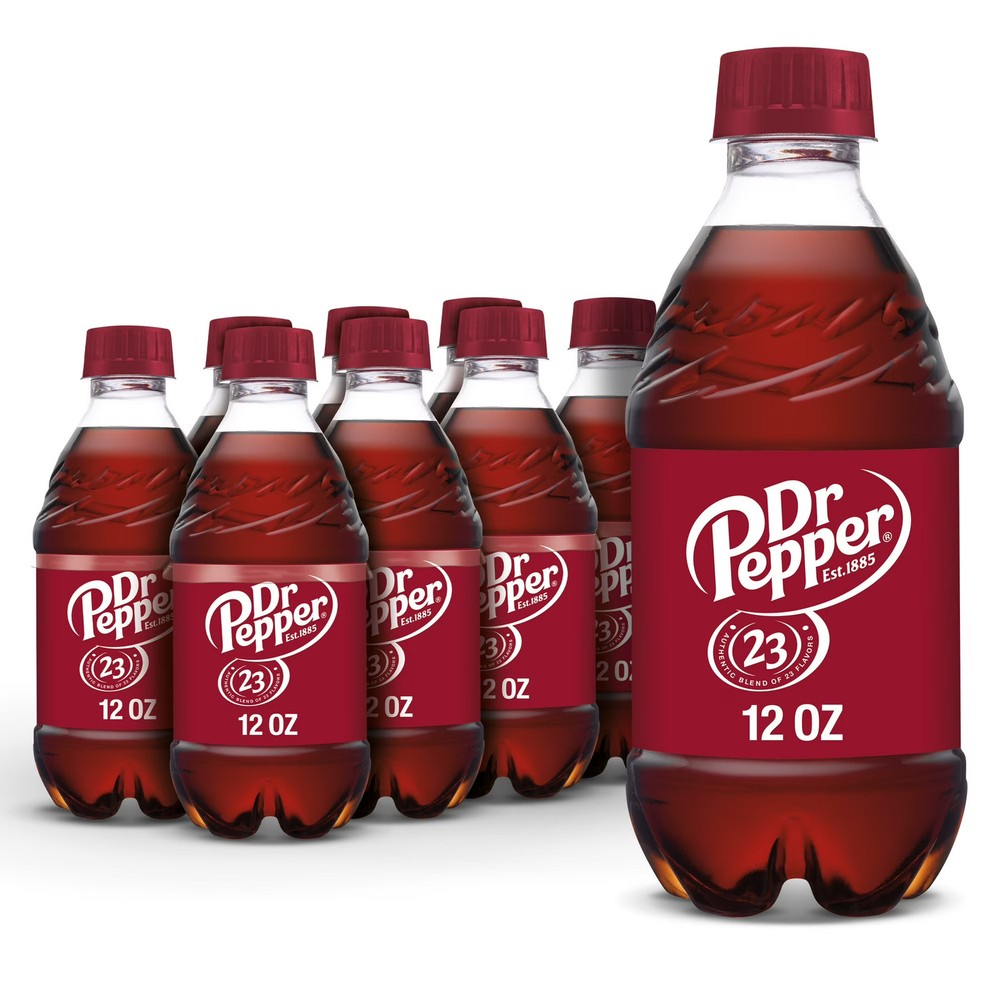 8 Pack Dr Pepper Soda Bottles 12 oz