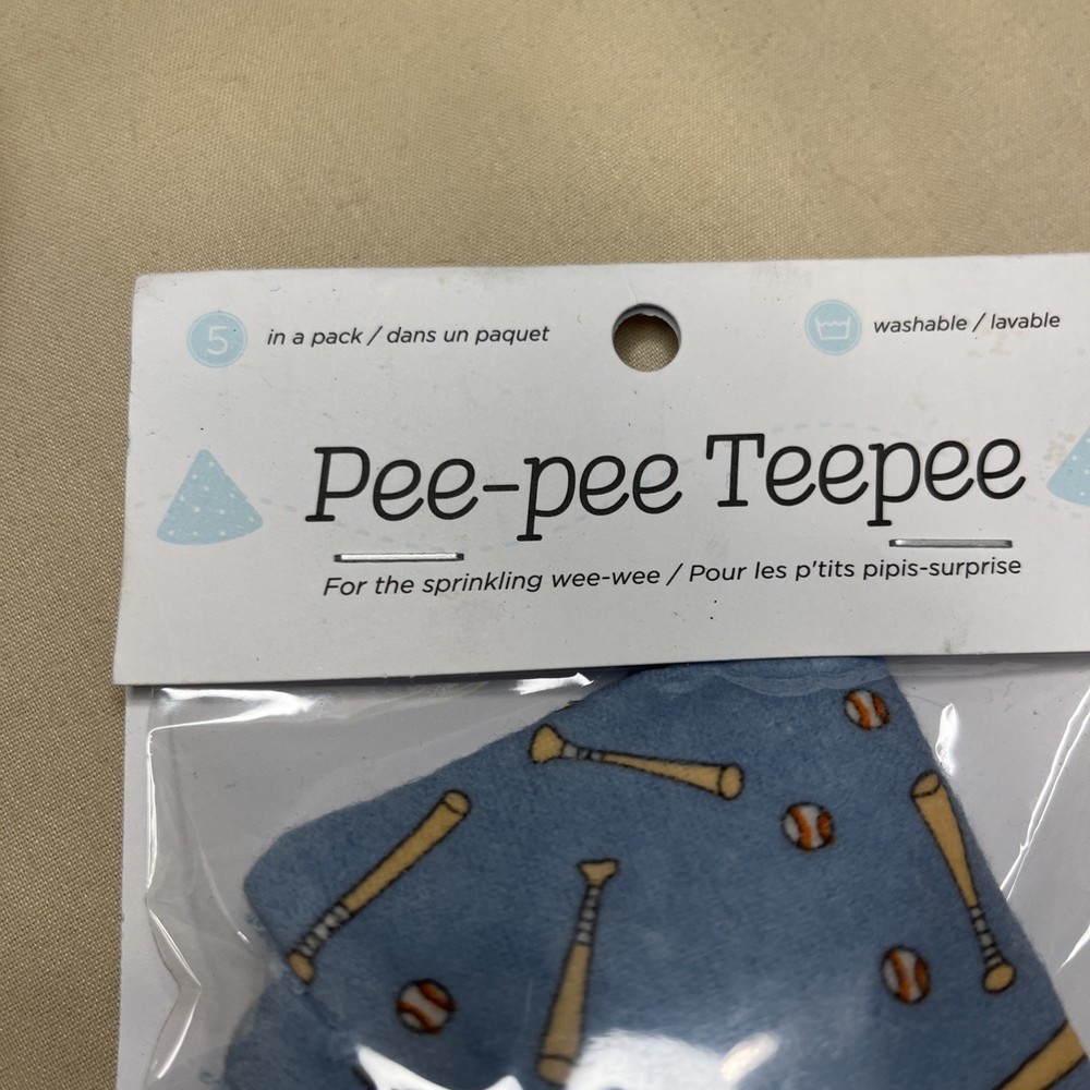Pee-pee Teepee Baseball Bat Balls, Five Pack - Cello Bag