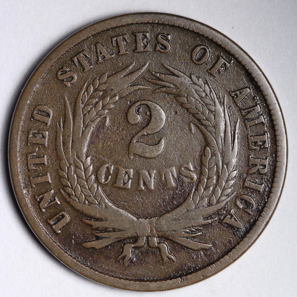 1868 Two Cent Piece CHOICE FINE E206 VRCM