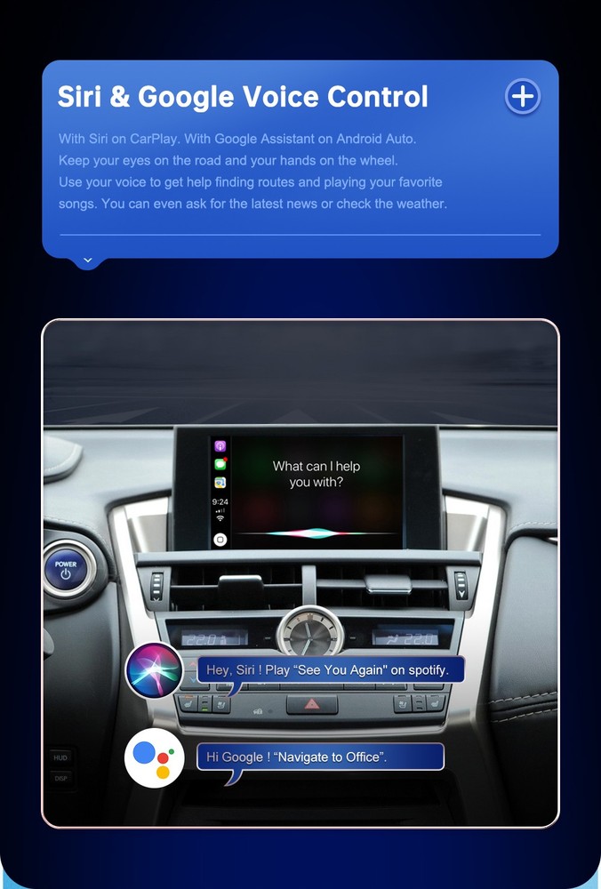 Wireless CarPlay Android Auto High Configuration Module For Lexus RX 2016-2019
