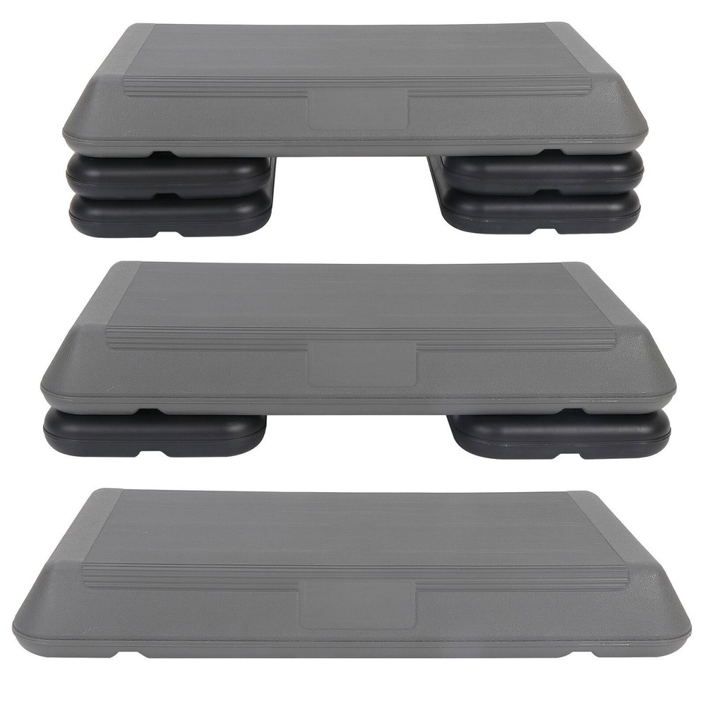 28'' Adjustable Aerobic Stepper Step Platform W/4 Riser Exercise Workout Stepper