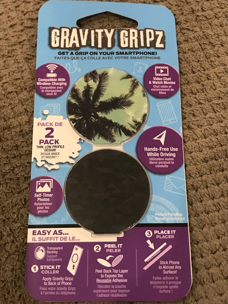 Gravity Gripz 2-Pack Set Palm and Black
