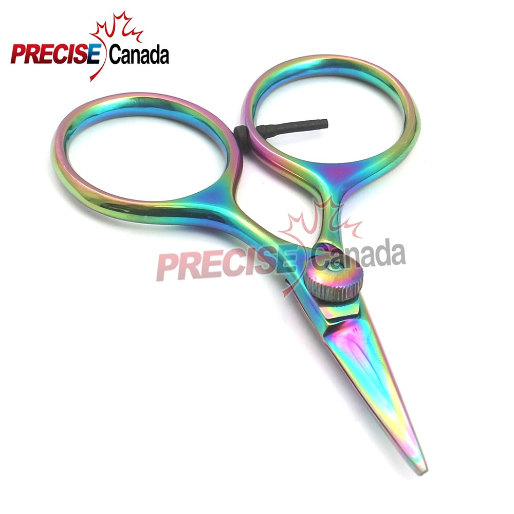 Rainbow Razor Scissors 4" Straight Sharp Pointed Blades Fly tying tools