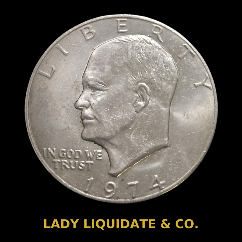 1974 Eisenhower Dollar - Large Ike Coin -Some clad issues - No Mint Mark