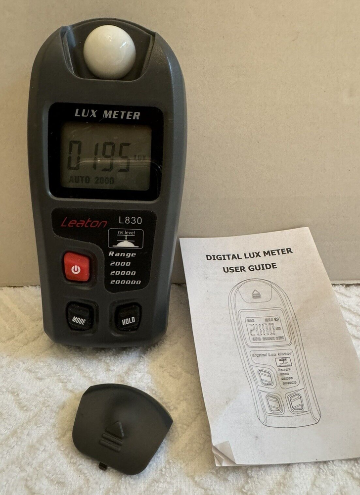 LEATON L830 Digital Lux Meter with User Guide - Excellent Pre Owned Condition