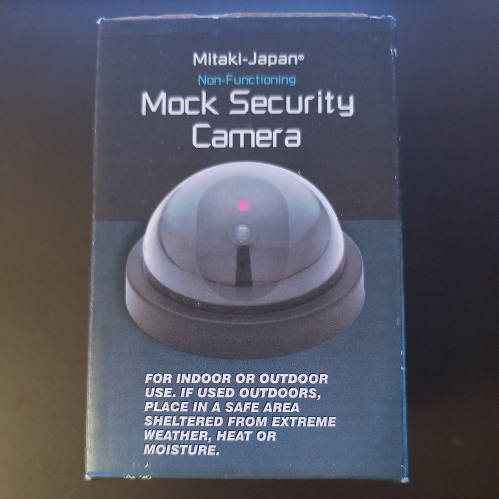 Security Camera Mitaki-Japan with Motion Detecting Non-Functioning Mock Black
