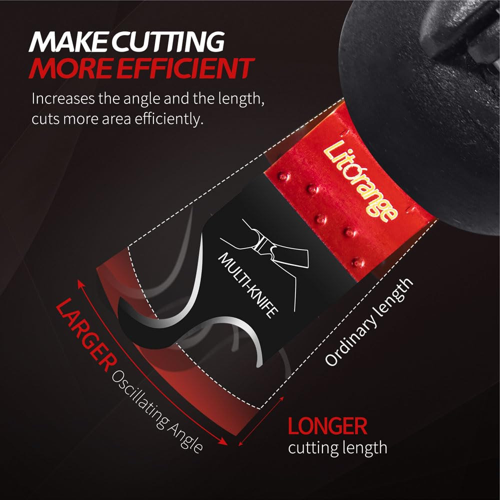 Extended Hook Blade for Oscillating Tool 5 Pack Multi-Tool Hook Knife