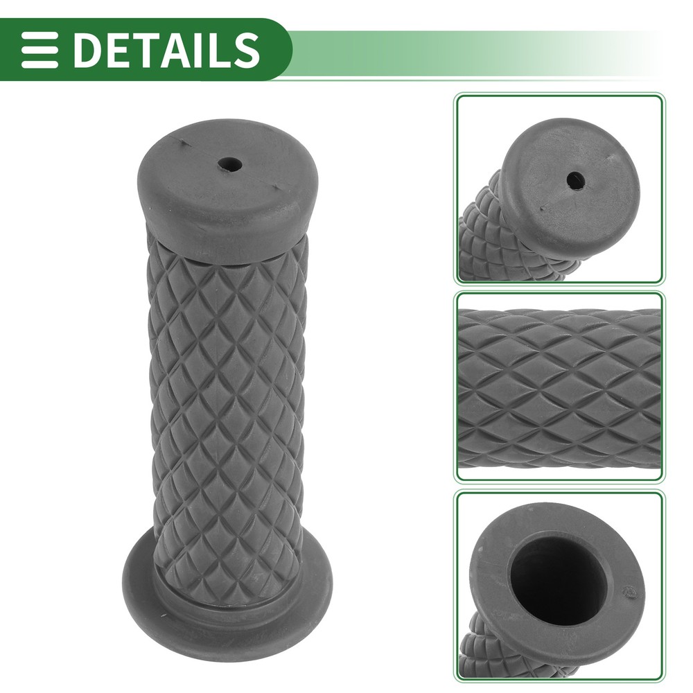 1" 25mm Motorcycle Knobs Handlebar Covers TPU Terminal Handles Dark Grey