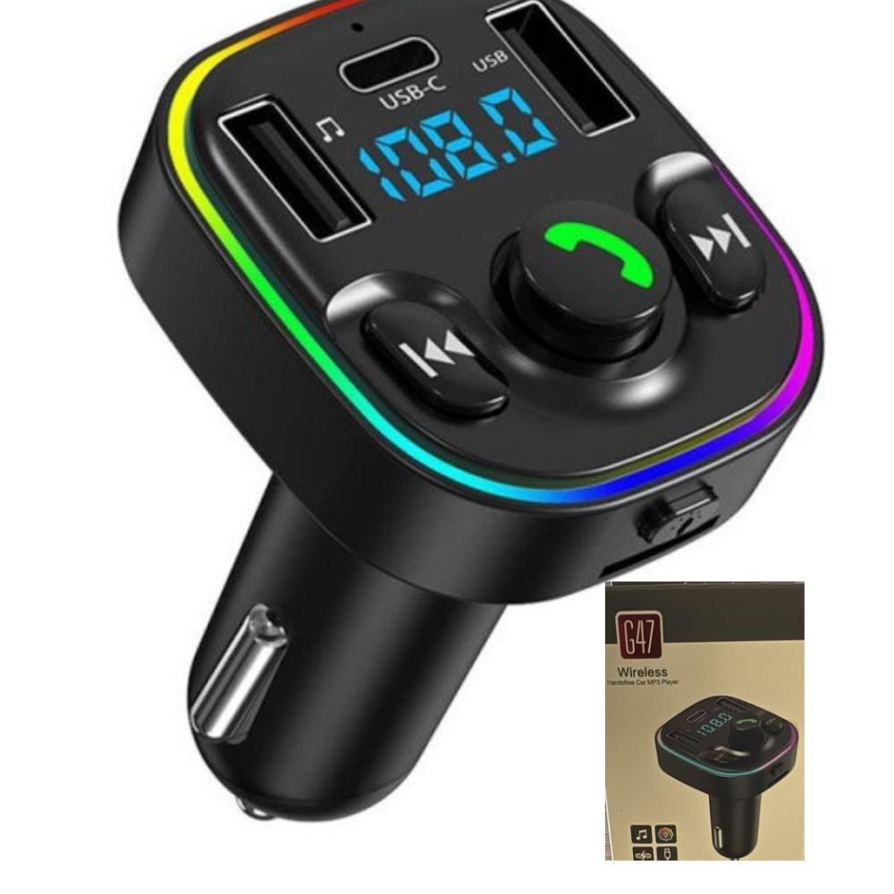 bluetooth car wireless fm transmitter.Audio adapter receiver with quick charge