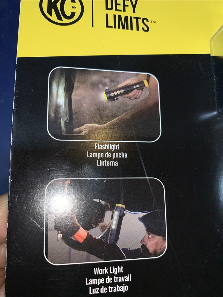 KC Auto Light with Emergency Tool, 2 Pack 1000 Lumen Rechargeable Flashlight Set