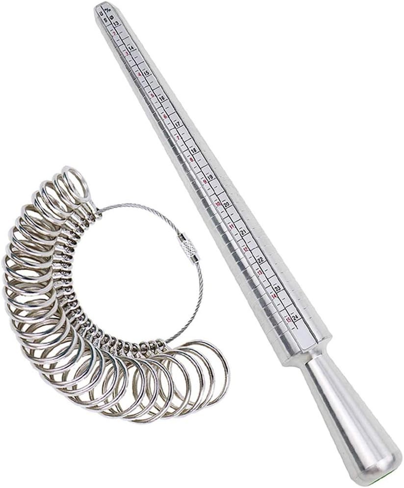 NIUPIKA Ring Sizer Measuring Tool Mandrel Measurer Sizing Kit...