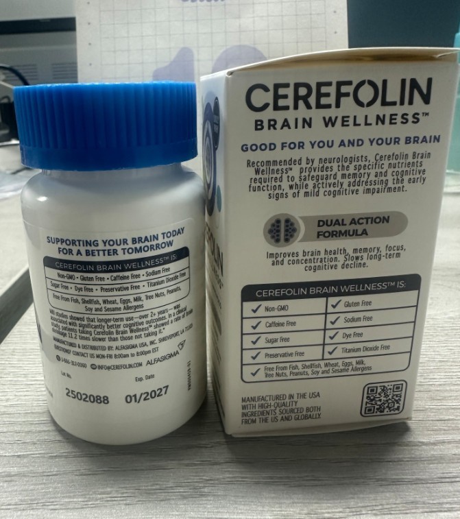 Cerefolin Brain Wellness, Targeted Nutrition for Cognitive Support, Improves Mem