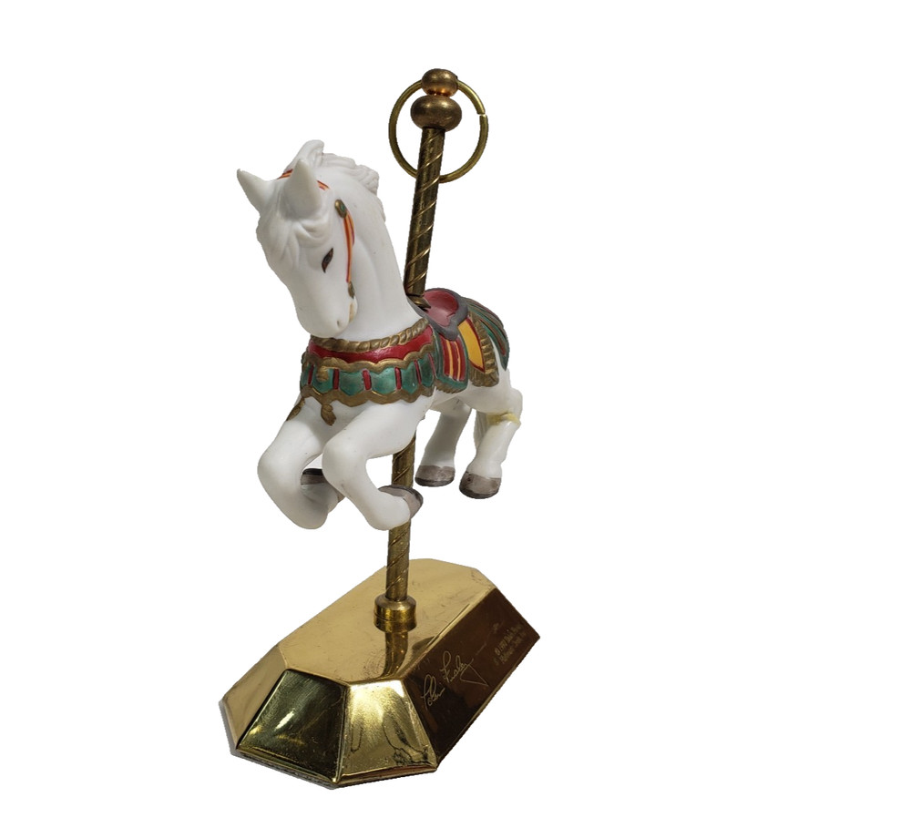 Hallmark Keepsake Tobin Fraley Carousel Ornament Display Stand Included 1992