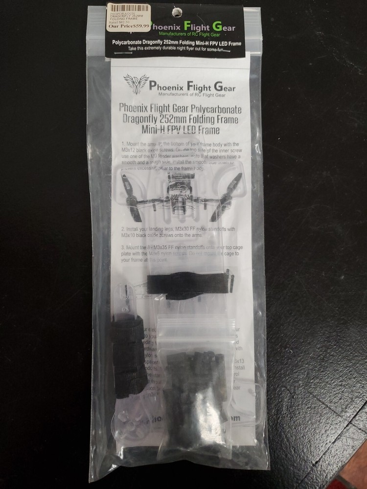 Phoenix Flight Gear Polycarbonate Dragonfly 252mm Folding Mini-H FPV LED Frame