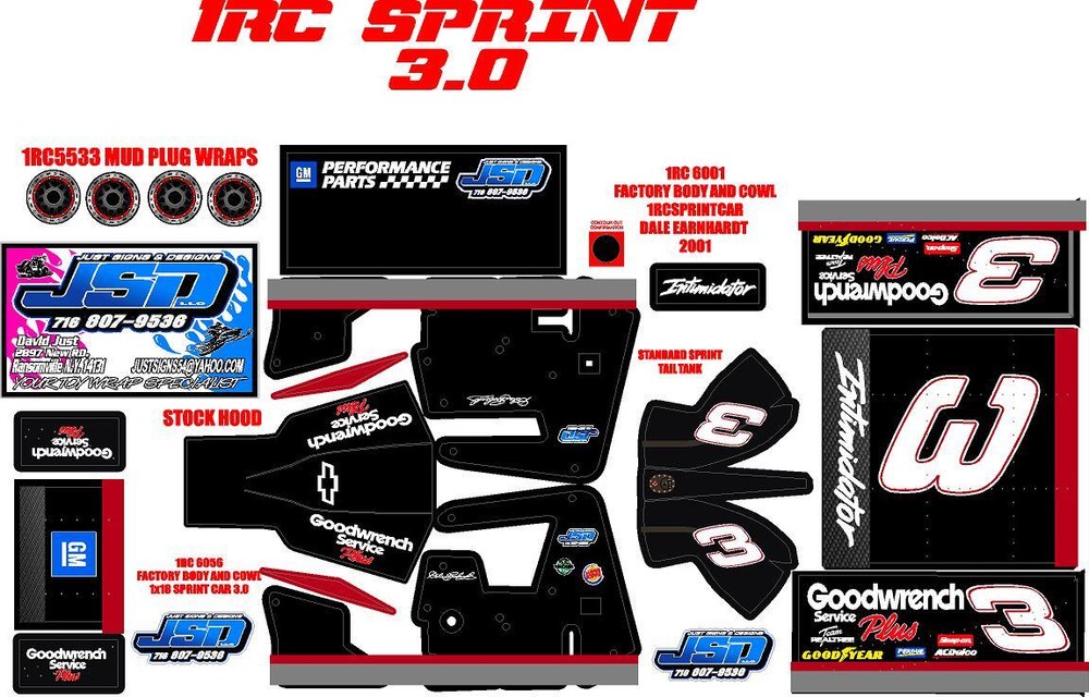 1RC SPRINT WRAP DALE EARNHARDT 2001