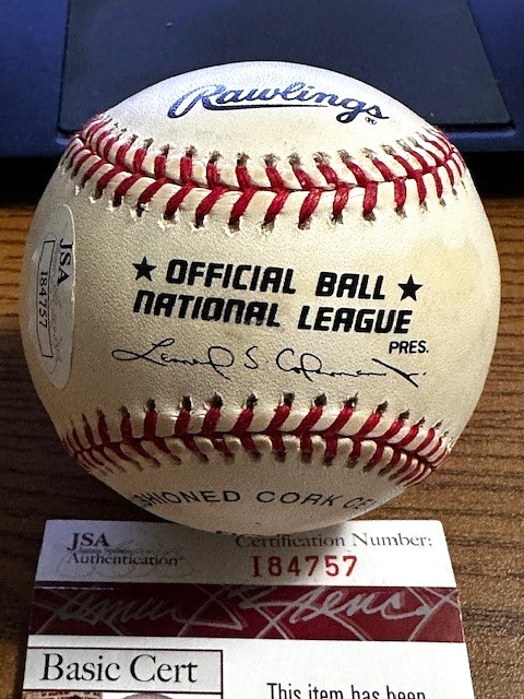 BOBBY BARR SIGNED AUTOGRAPHED ONL BASEBALL! Dodgers! JSA!