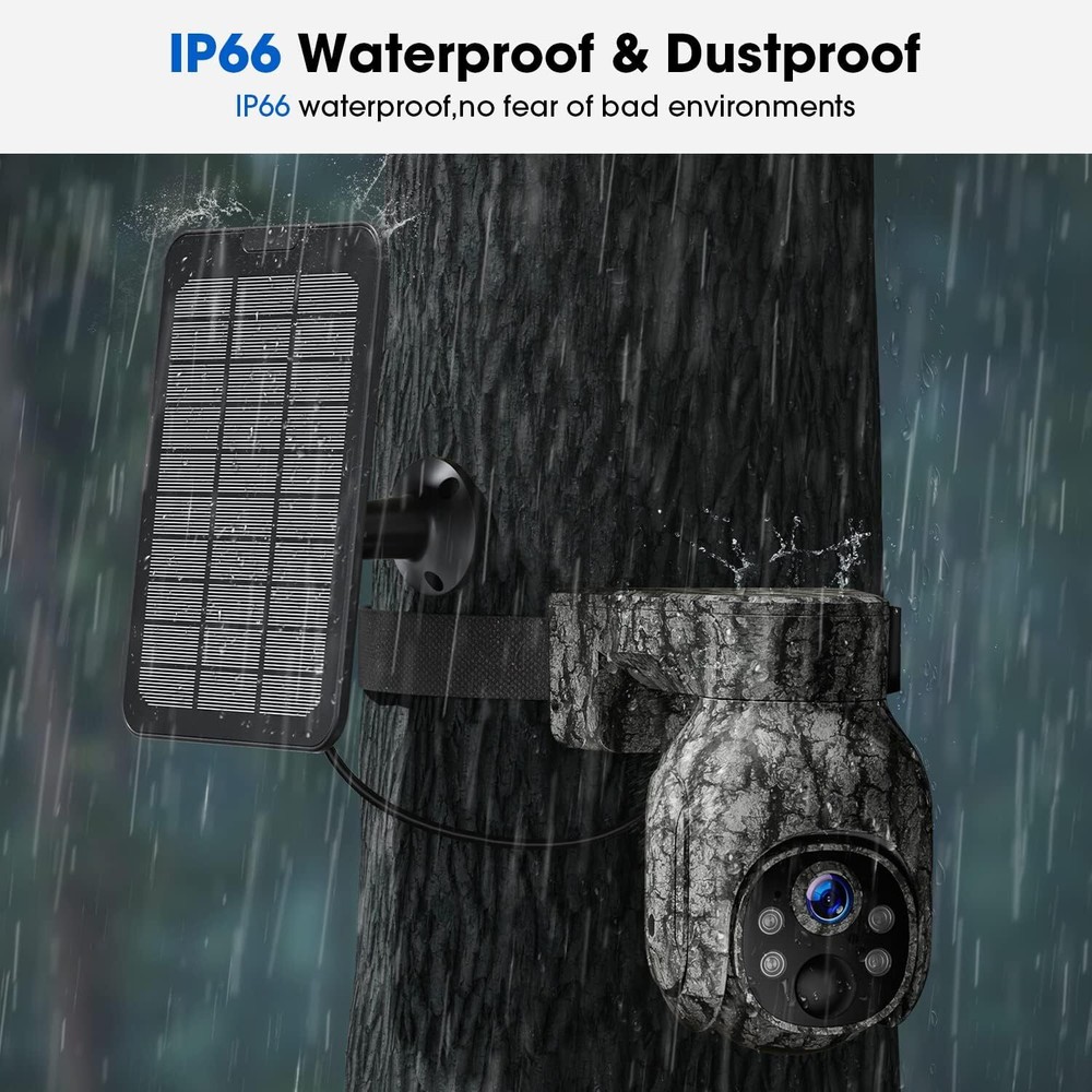 Campark 2K 4G LTE Cellular Solar PTZ Trail Camera Security Camera With SIM Card