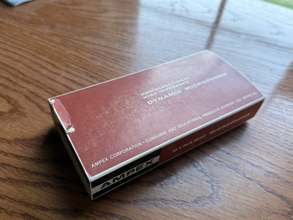 ⭐️Ampex 702 Microphone 50Kohms Dynamic Untested Excellent Condition Vintage