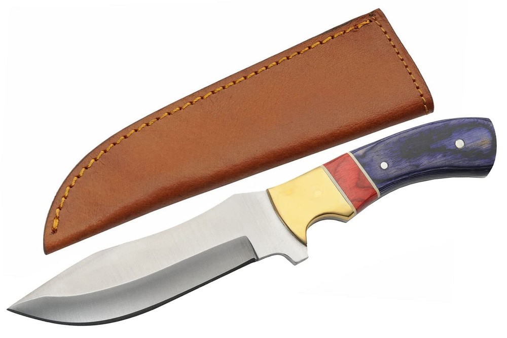 New Rite Edge Hunter Opal Wood Fixed Blade Knife 203449-OP