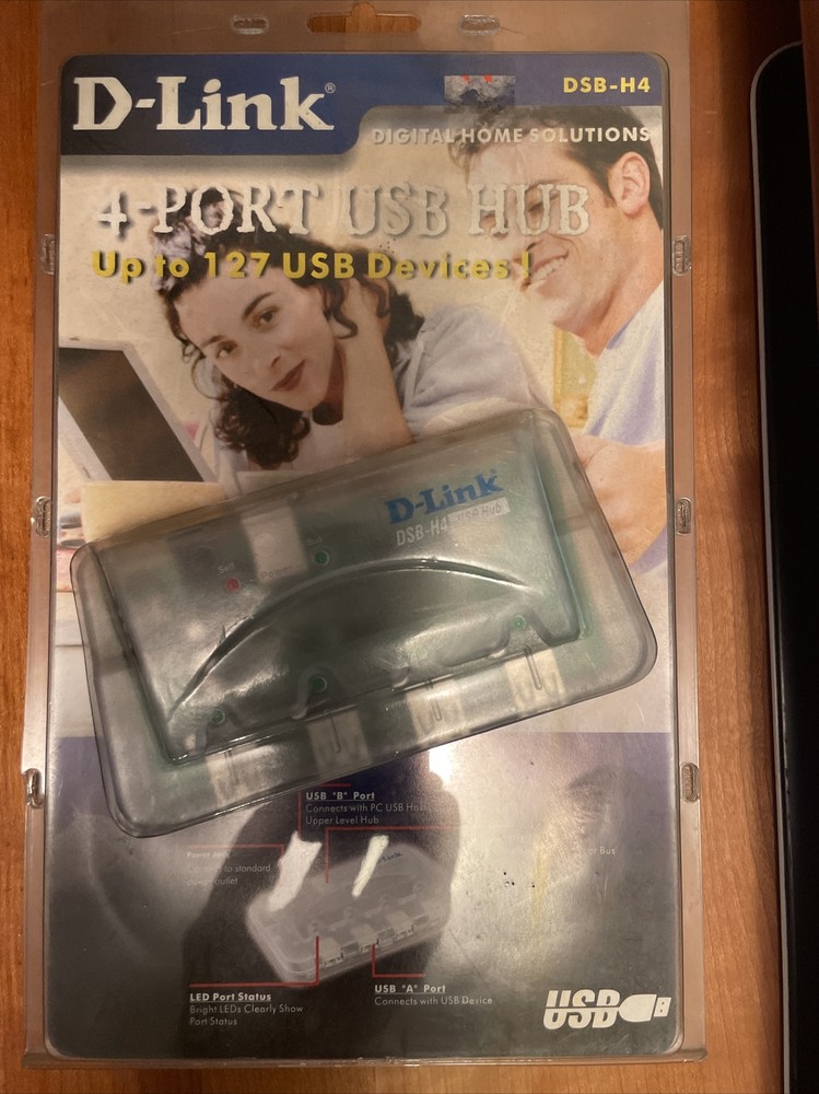 DSB-H4 D-Link  4 Port USB Hub For PC or MAC