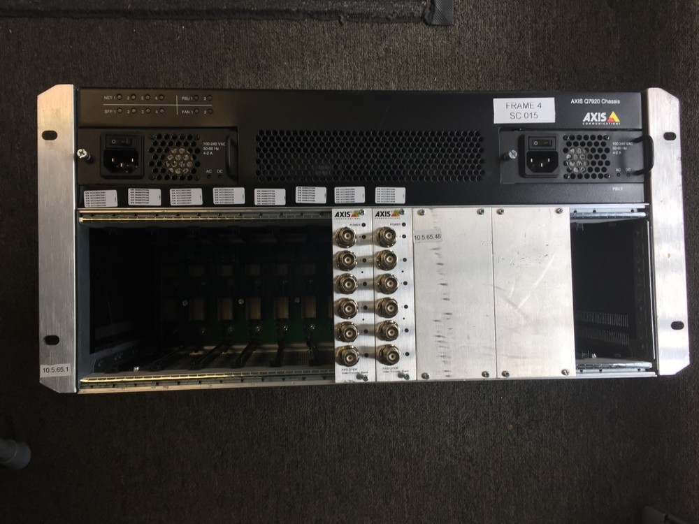 AXIS Q7920 Rackmount Video Encoder Chassis with 2X Axis Q7436 cards- 30 day