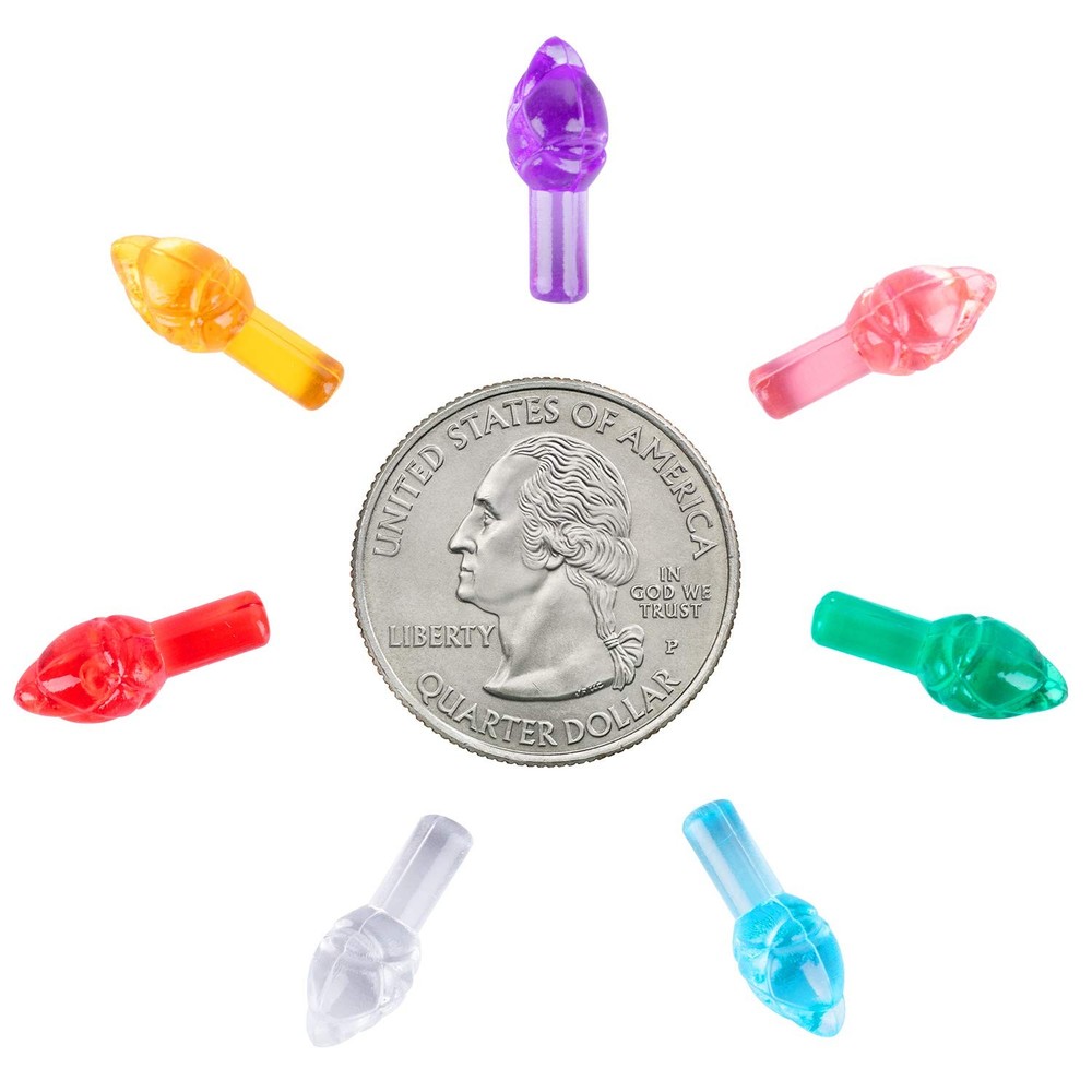 Replacement Lights Bulbs for Ceramic Small - 210PC, Assorted,yellow,white,red