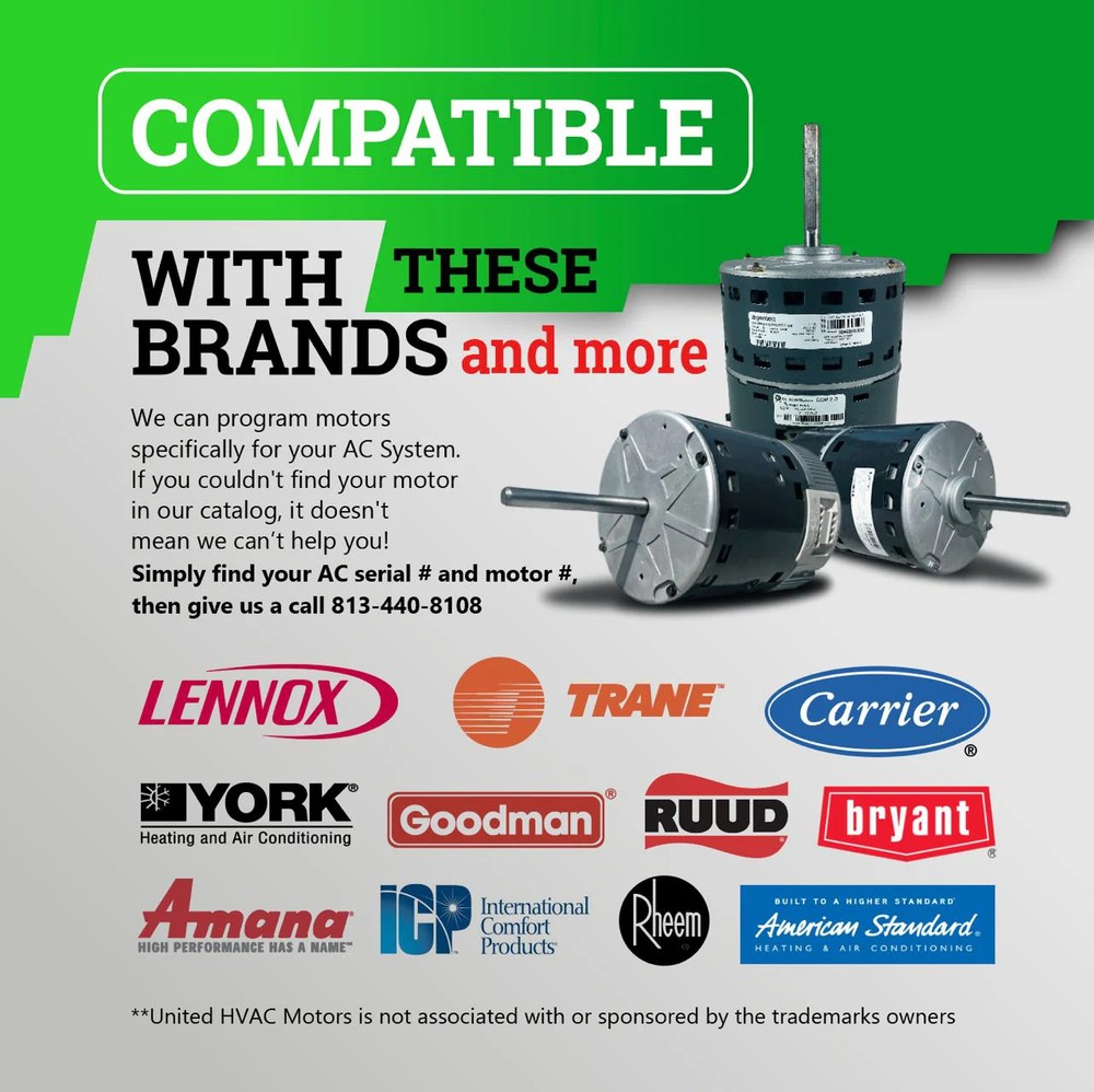 KeepRite PGF348080H00A1 Blower Motor X13 1 HP