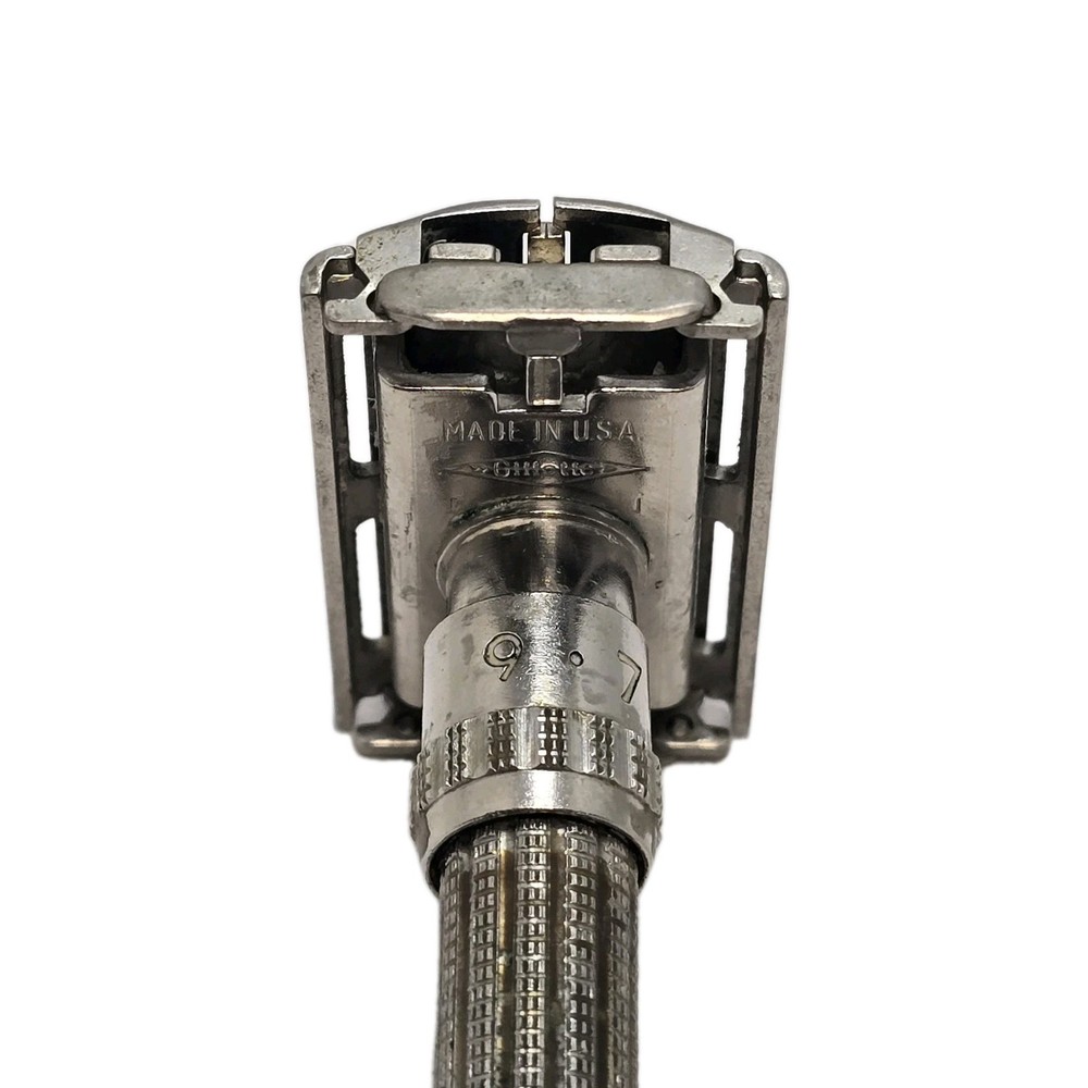1963 Gillette Slim Adjustable 1-9 DE TTO Razor Date Code I1