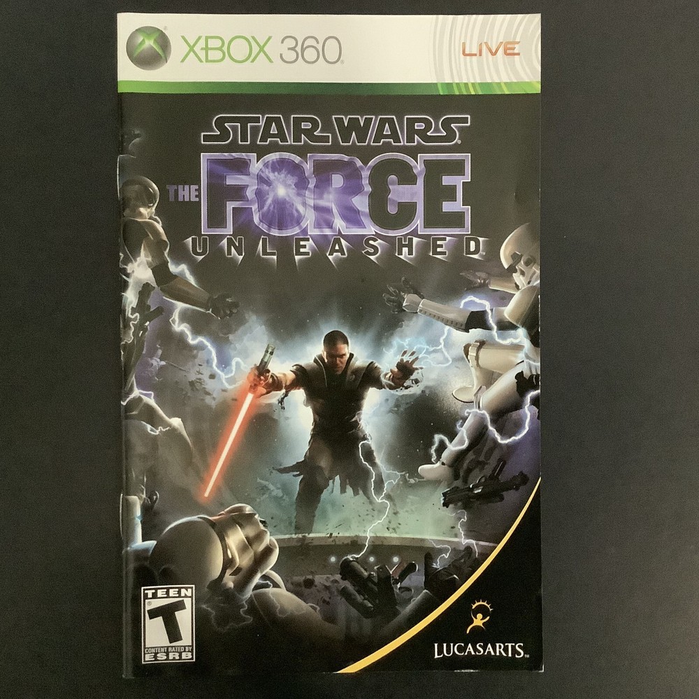 Star Wars The Force Unleashed Xbox 360 Instruction Manual Only