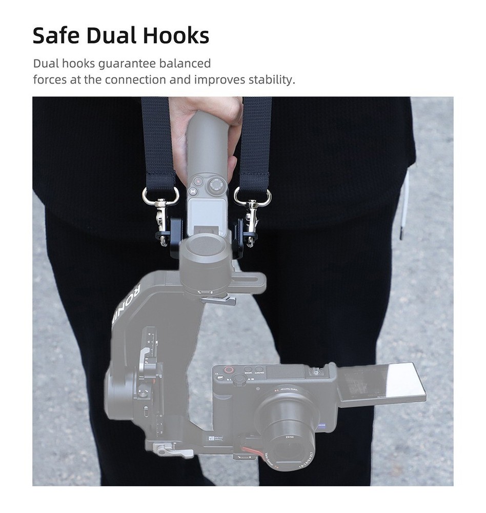 High Grade Handheld Gimbal Stabilizer Neck Shoulder Strap with Dual Hook Adjusta