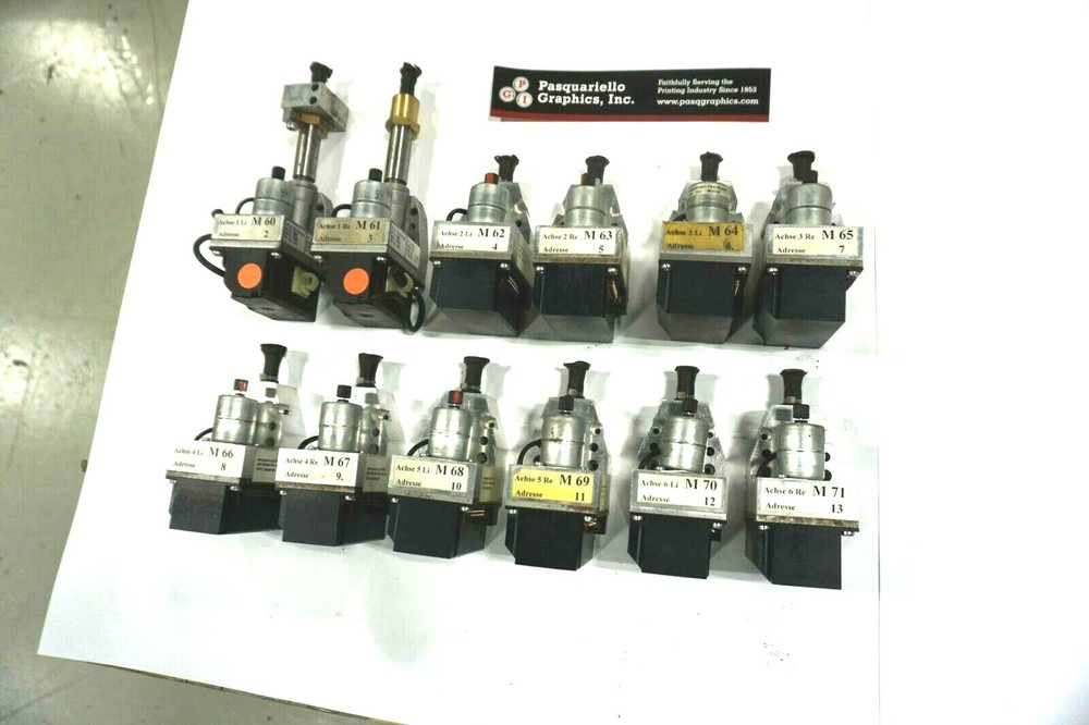 Set of (12) used MBO motors for automatic fold rollers