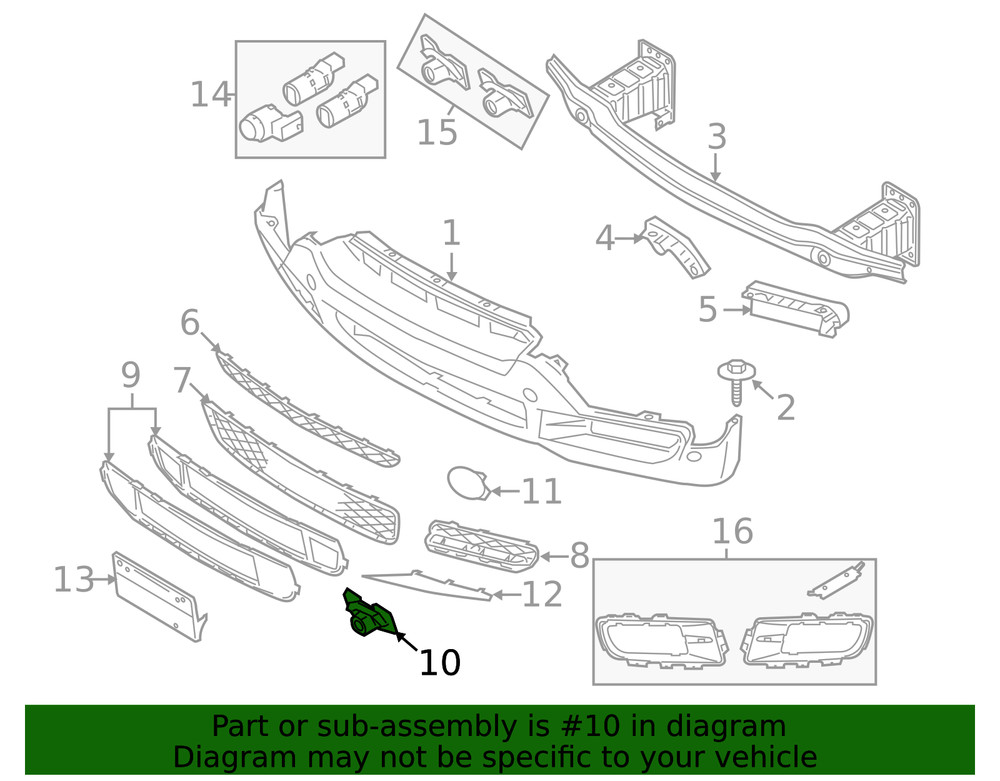 Genuine BMW Park Sensor Support 51-11-7-165-462
