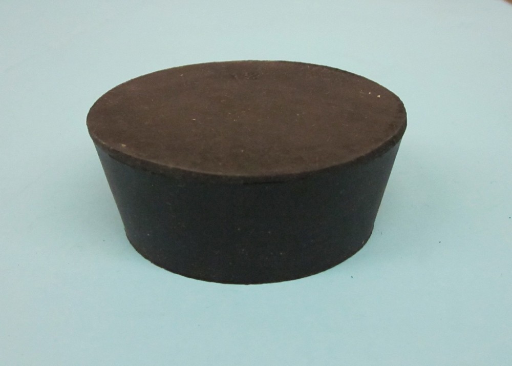 NEW Solid #12 laboratory stopper-tapered rubber stopper plug (1)